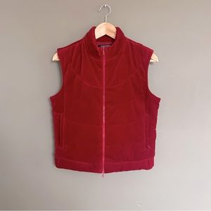 Vintage Etctera red velvet puffer vest size 4